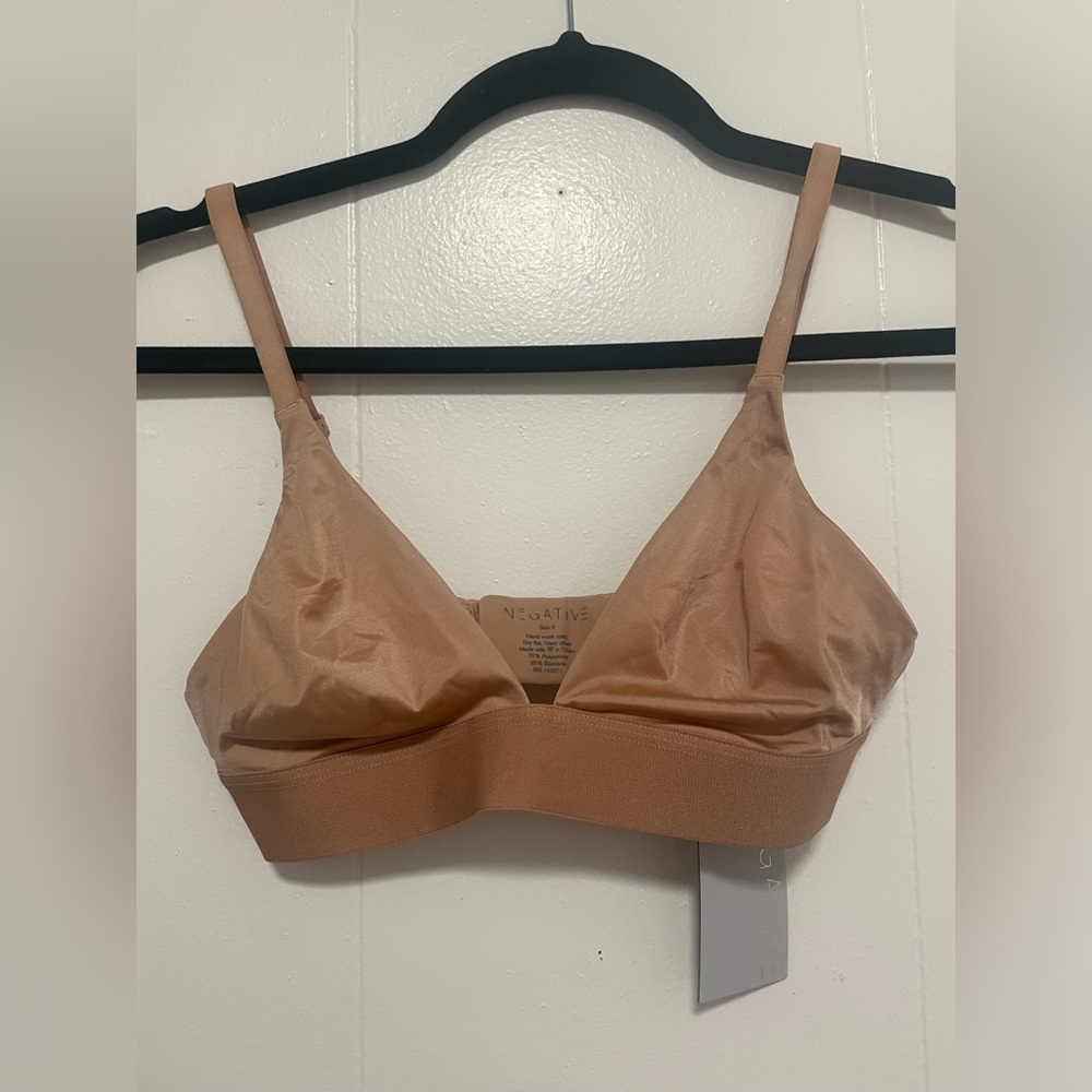 Negative Glacé triangle bra 0